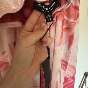 See You Monday Rose Pink Patterned Dress